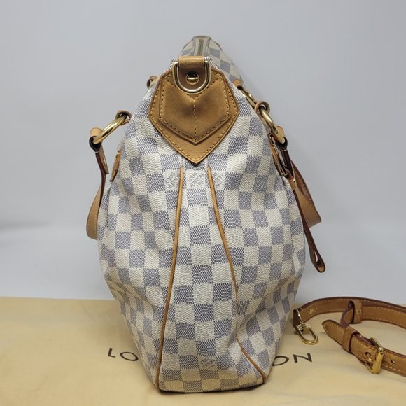 LOUIS VUITTON Damier Azur Canvas Evora MM Tote Bag - Picture 2 of 14